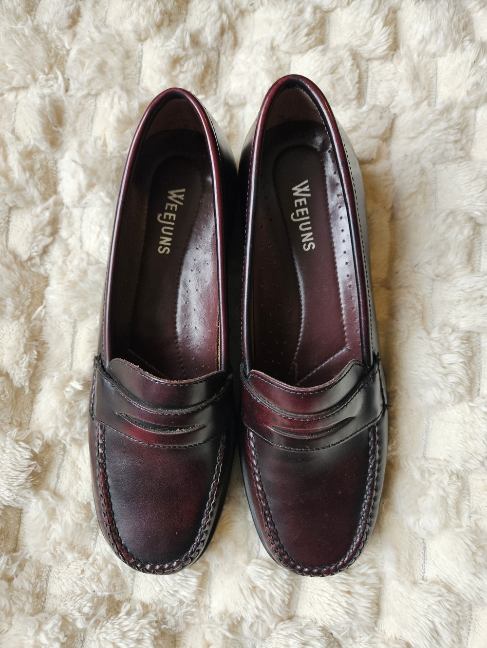 Weejuns Women's Burgundy Leather Penny Loafers